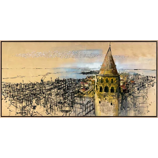 Galatas Magnificent Silhouette Oil Painting | Simurg