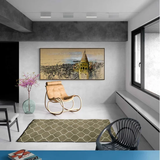 Galatas Magnificent Silhouette Oil Painting | Simurg