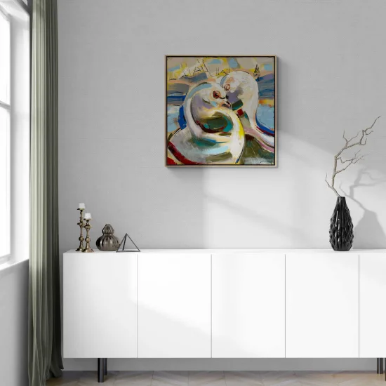 Aşkın Kanatları Yağlı Boya Tablosu