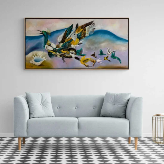 Simurgun Rüyası Yağlı Boya Tablosu