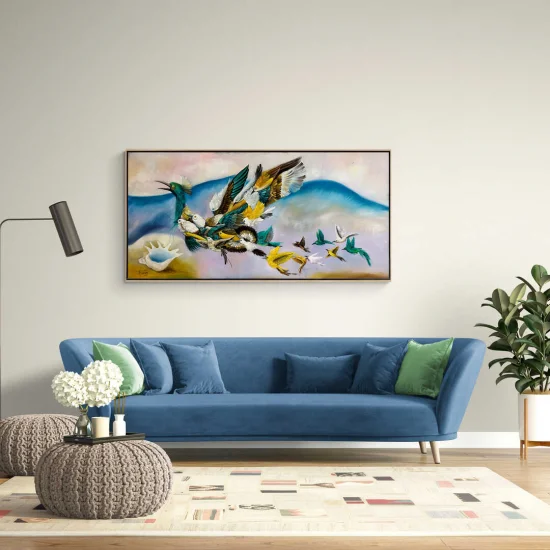 Simurgun Rüyası Yağlı Boya Tablosu