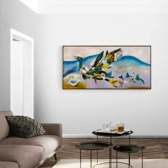 Simurgun Rüyası Yağlı Boya Tablosu