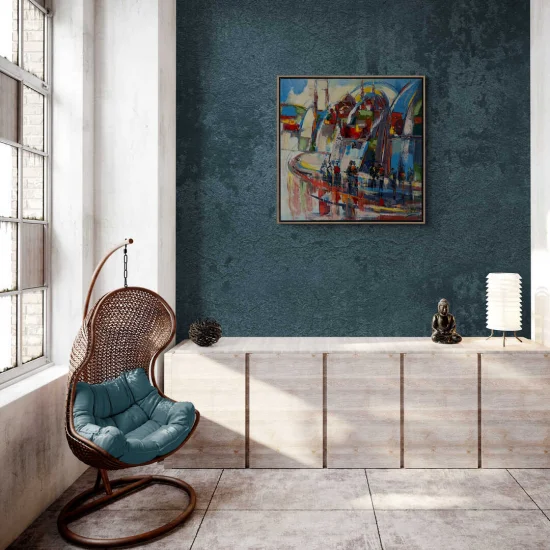 Abstract Istanbul Landscapes Oil Painting | Simurg Art Gallery