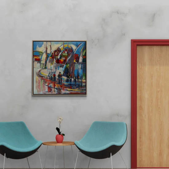 Abstract Istanbul Landscapes Oil Painting | Simurg Art Gallery