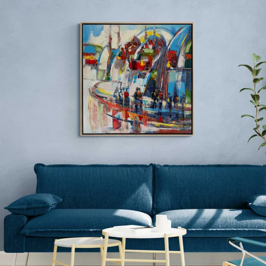 Abstract Istanbul Landscapes Oil Painting | Simurg Art Gallery