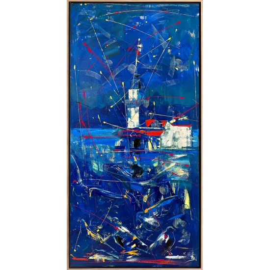 Abstract Maidens Tower Sparkles Oil Painting | simurgh