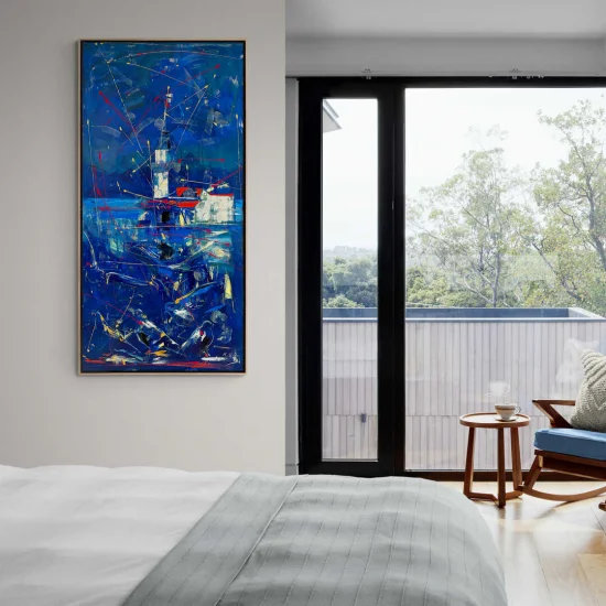 Abstract Maidens Tower Sparkles Oil Painting | simurgh