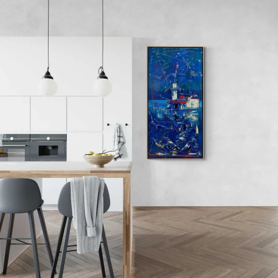 Abstract Maidens Tower Sparkles Oil Painting | simurgh