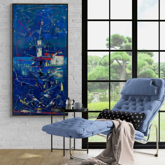 Abstract Maidens Tower Sparkles Oil Painting | simurgh