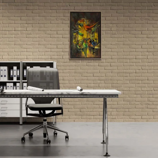 Çarşı İçindeki Hayat Yağlı Boya Tablosu