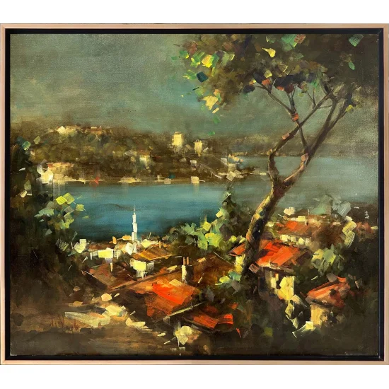 İstanbul Boğazında Mazi Yağlı Boya Tablosu