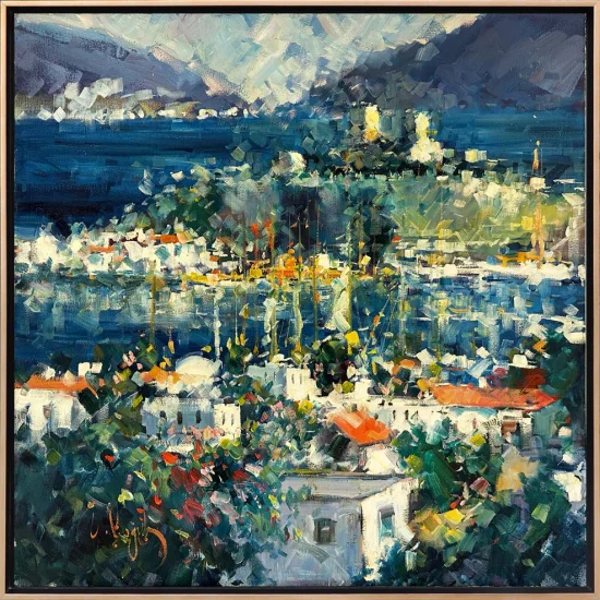 Modern Bodrum Castle Oil Painting | Simurg Art Gallery