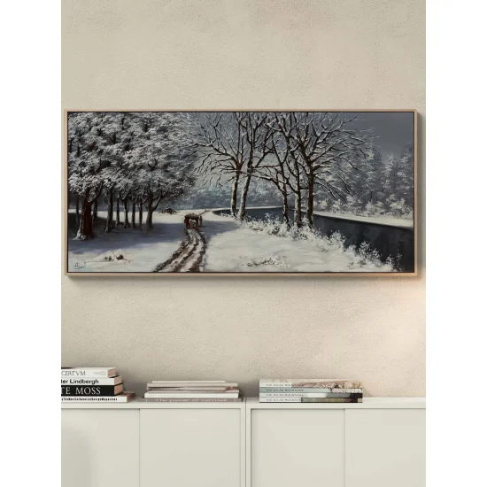 Sessiz Kar Sabahı Yağlı Boya Tablosu