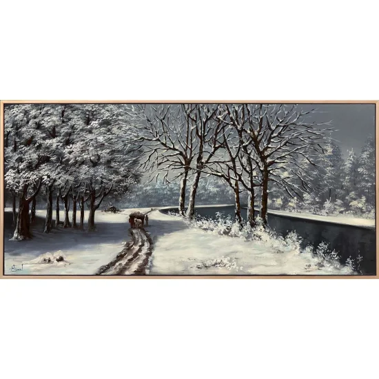 Sessiz Kar Sabahı Yağlı Boya Tablosu