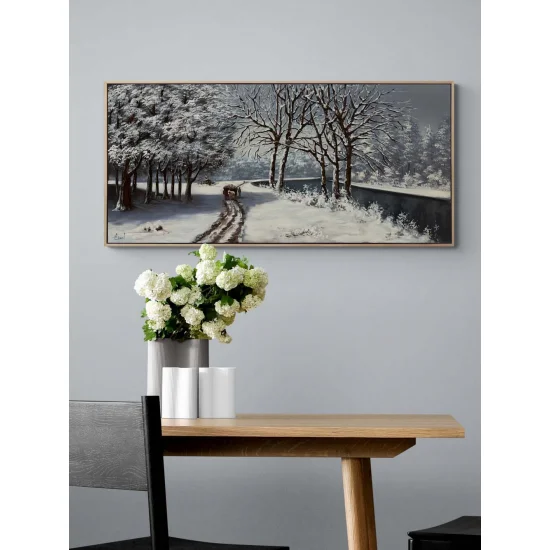 Sessiz Kar Sabahı Yağlı Boya Tablosu