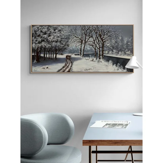 Sessiz Kar Sabahı Yağlı Boya Tablosu