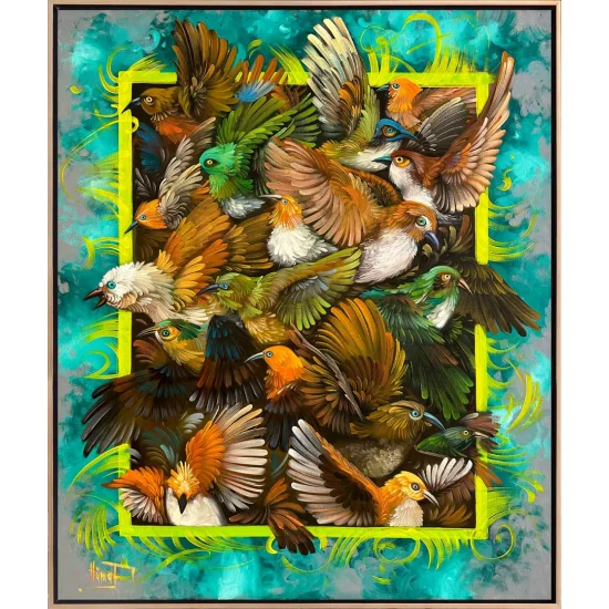 Kuşlar Konseri Yağlı Boya Tablosu