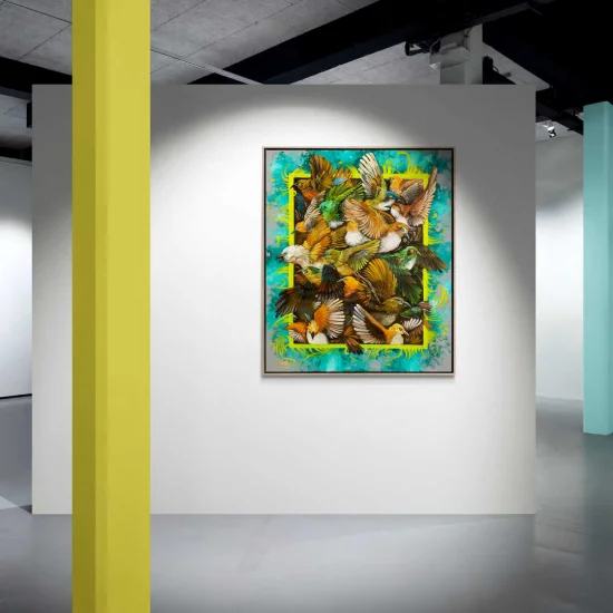 Kuşlar Konseri Yağlı Boya Tablosu