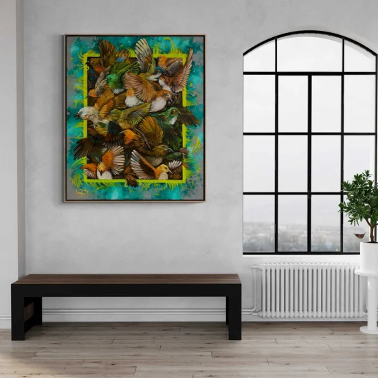 Kuşlar Konseri Yağlı Boya Tablosu