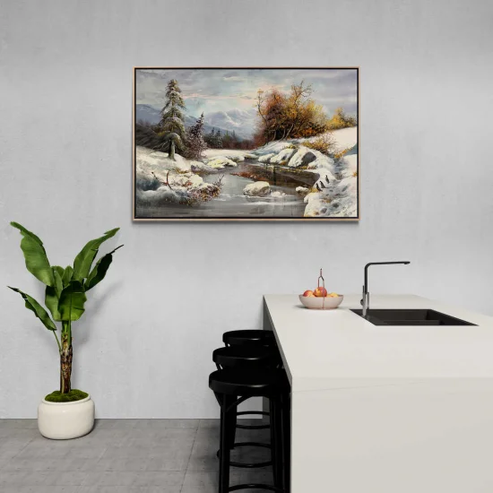 Kış Rüyasının İzleri Yağlı Boya Tablosu