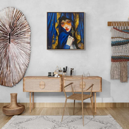 Kadının Bakışları Yağlı Boya Tablosu