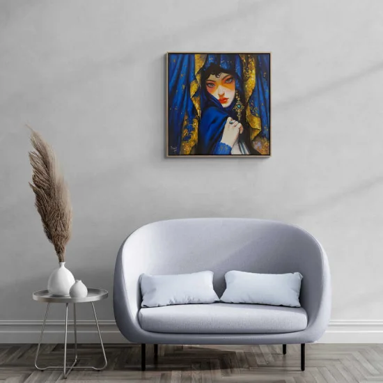 Kadının Bakışları Yağlı Boya Tablosu