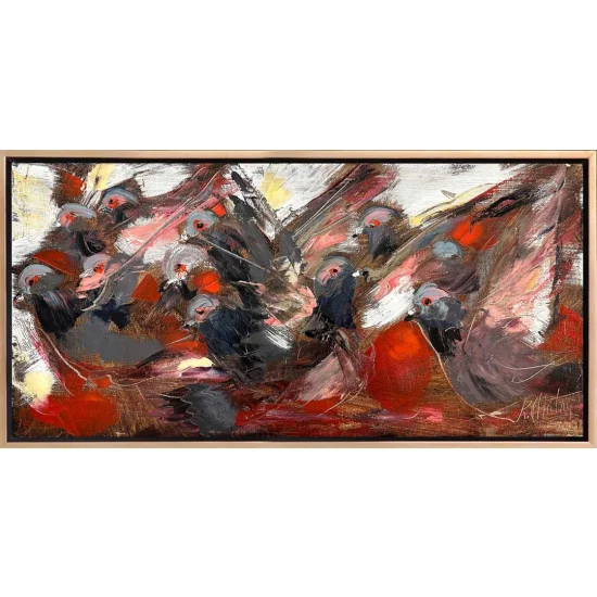 Flight of Pigeons Oil Painting