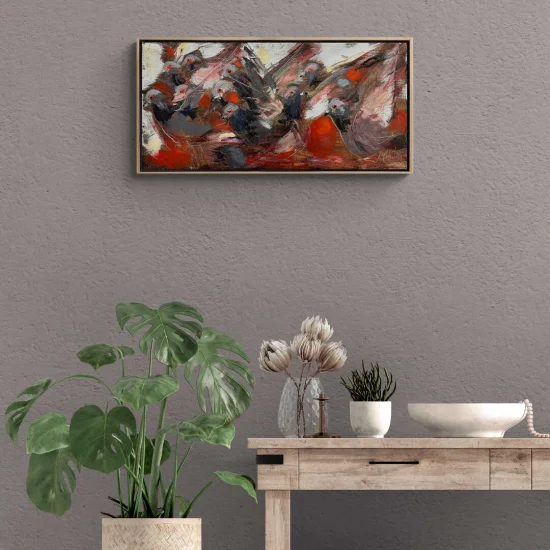 Flight of Pigeons Oil Painting