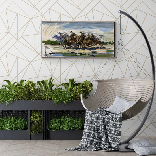 Horse Warriors Oil Painting