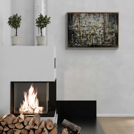 Zamanın Nötr İzleri Yağlı Boya Tablosu