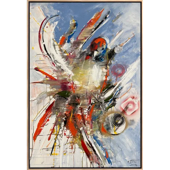 Teknolojik Uçuşlar Yağlı Boya Tablosu