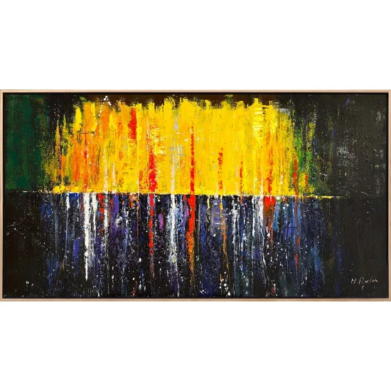 Yelkenlerin Renkli İzleri Yağlı Boya Tablosu