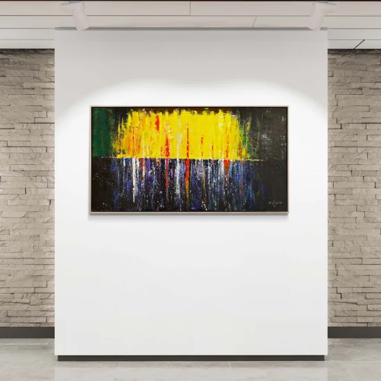 Yelkenlerin Renkli İzleri Yağlı Boya Tablosu