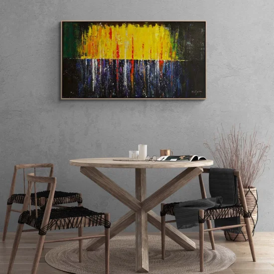 Yelkenlerin Renkli İzleri Yağlı Boya Tablosu