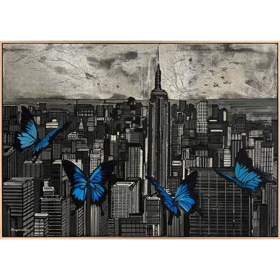 Kelebeklerin Dansı Yağlı Boya Tablosu