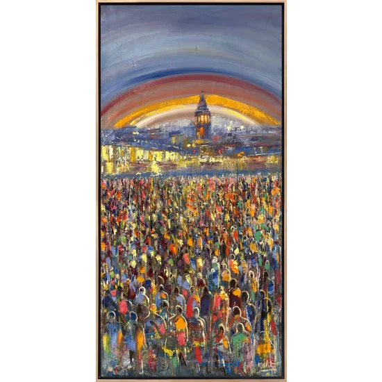 Kalabalık Yağlı Boya Tablosu