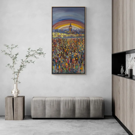 Kalabalık Yağlı Boya Tablosu