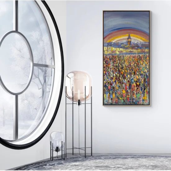 Kalabalık Yağlı Boya Tablosu