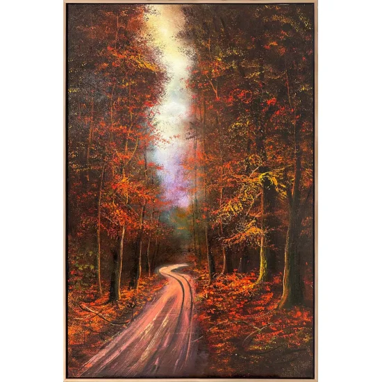 Sonbahar Yolları Yağlı Boya Tablosu