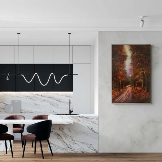 Sonbahar Yolları Yağlı Boya Tablosu