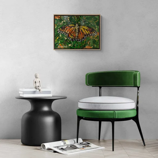 Turuncu Kelebek Yağlı Boya Tablosu