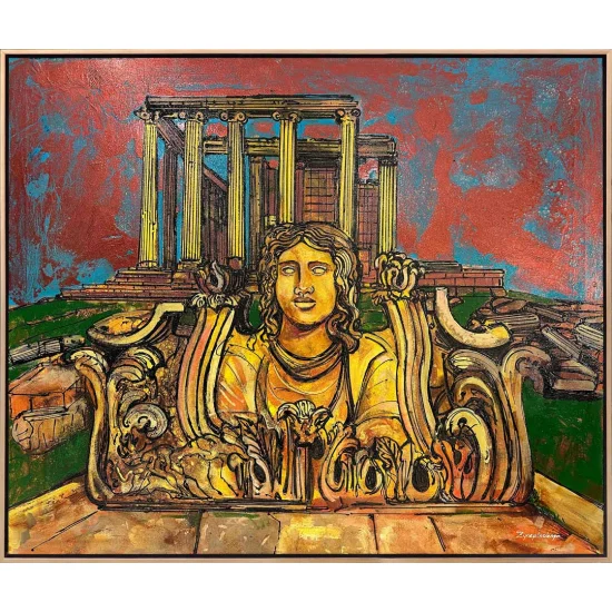 Aizanoi Antik Kenti Yağlı Boya Tablosu