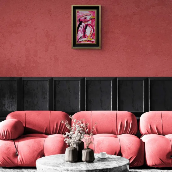 Colorful Birds Oil Painting