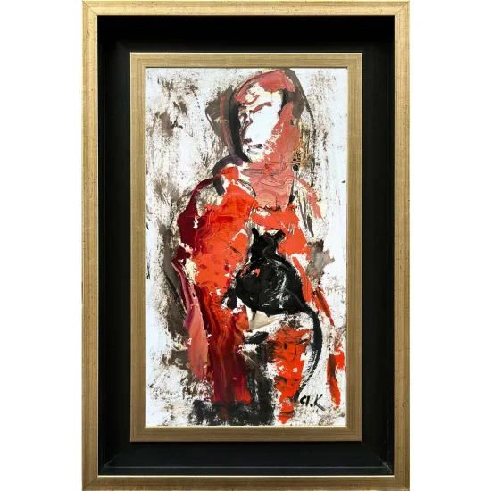 Çizgilerin Kadını Yağlı Boya Tablosu