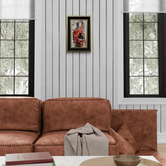 Çizgilerin Kadını Yağlı Boya Tablosu