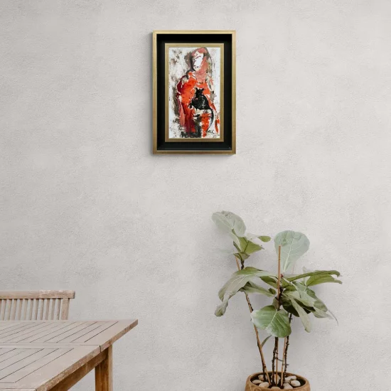 Çizgilerin Kadını Yağlı Boya Tablosu