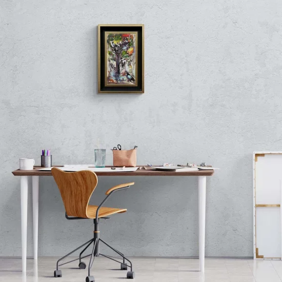 Ağacın Güvercinleri Yağlı Boya Tablosu