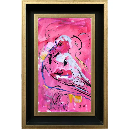 Renkli Güvercinler Yağlı Boya Tablosu