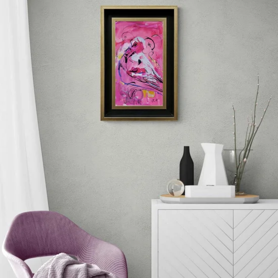 Renkli Güvercinler Yağlı Boya Tablosu