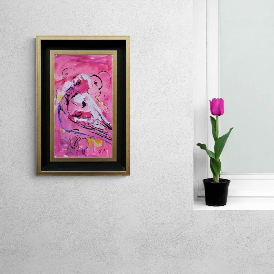 Renkli Güvercinler Yağlı Boya Tablosu